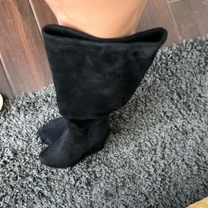 New Black knee high wedge boots.Don’t have box but will pack and ship out nicely